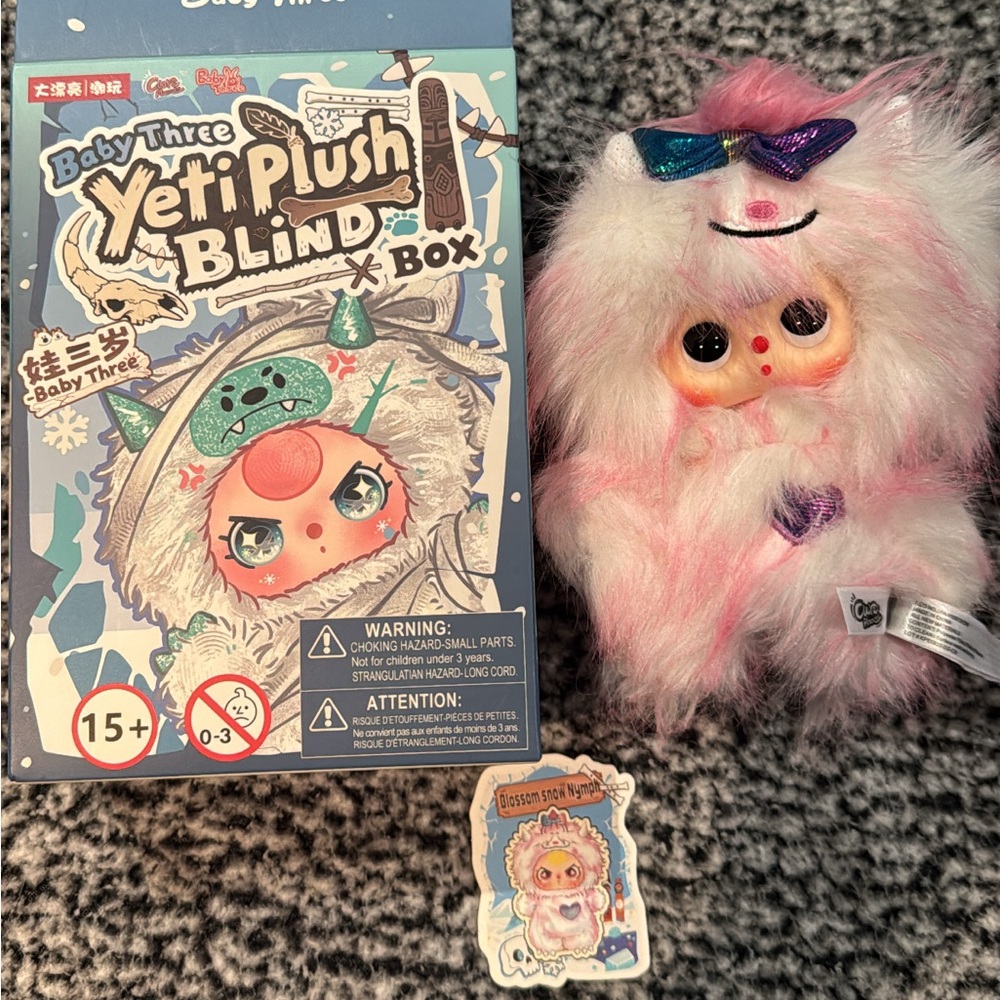 Baby three yeti plush- blossom snow nymph